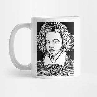 CHRISTOPHER MARLOWE ink portrait Mug